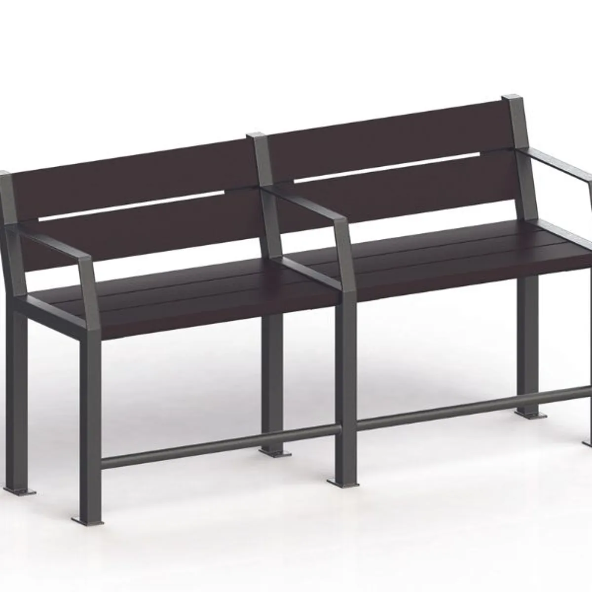 Banc Sénior CIOTAT en acier/plastique recyclé