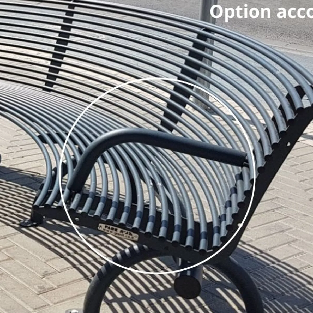 paire accoudoirs pour banc CAMPANILE