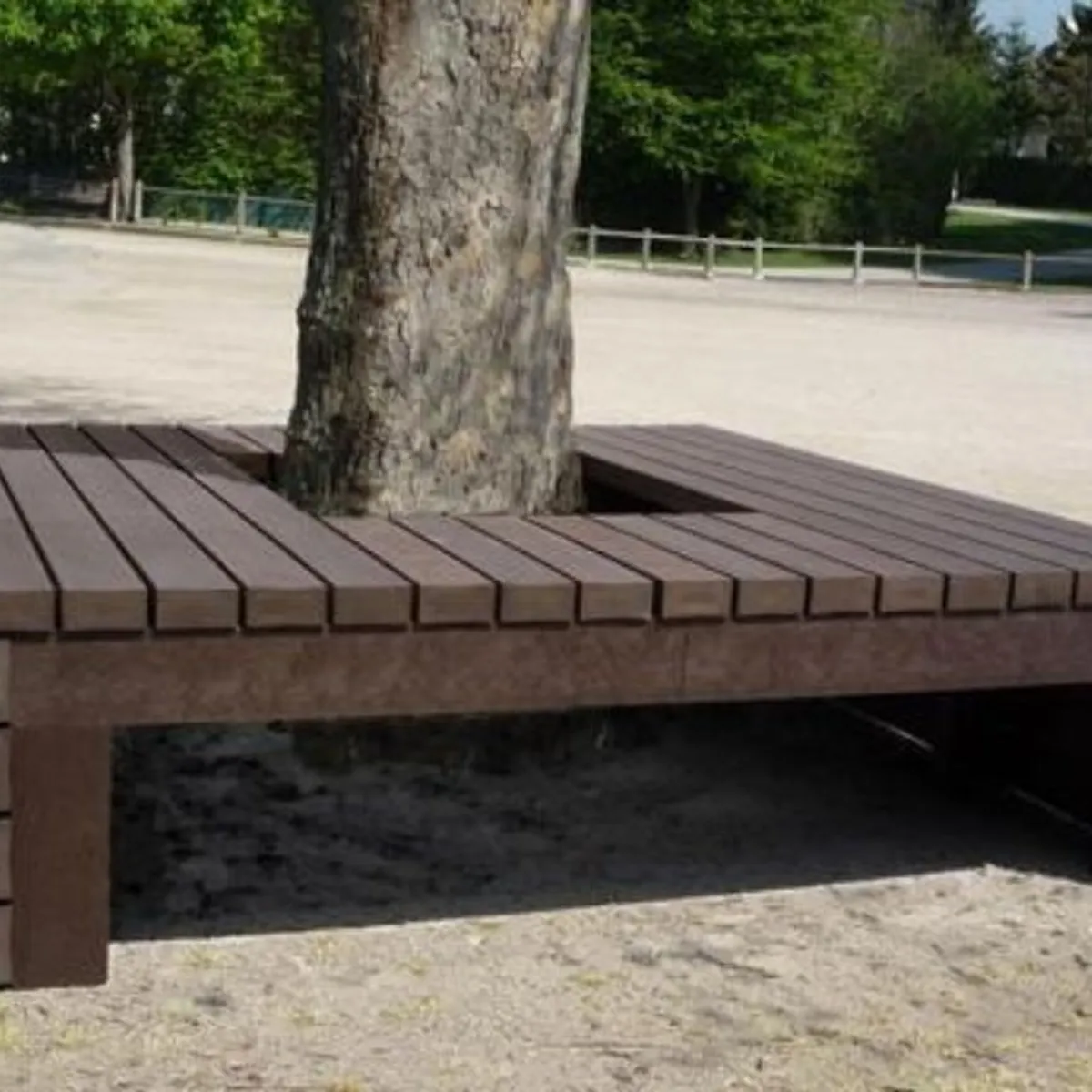 Banquette Tour d'Arbre plastique recyclé EMERGENCE