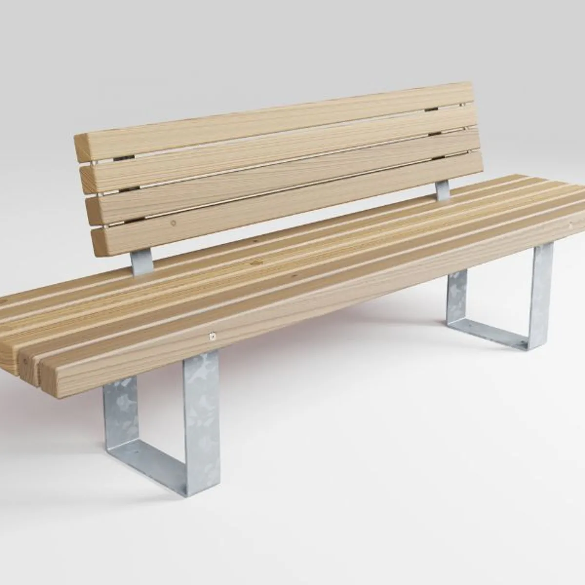 Gamme RUSTIK  Le banc  bois/ acier galva 2,25m