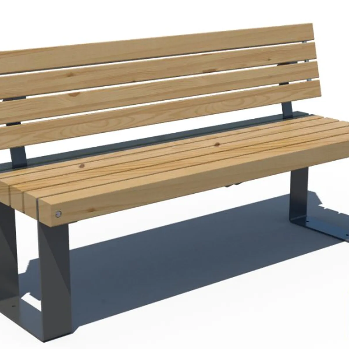 Gamme RUSTIK - Le banc bois/acier peint
