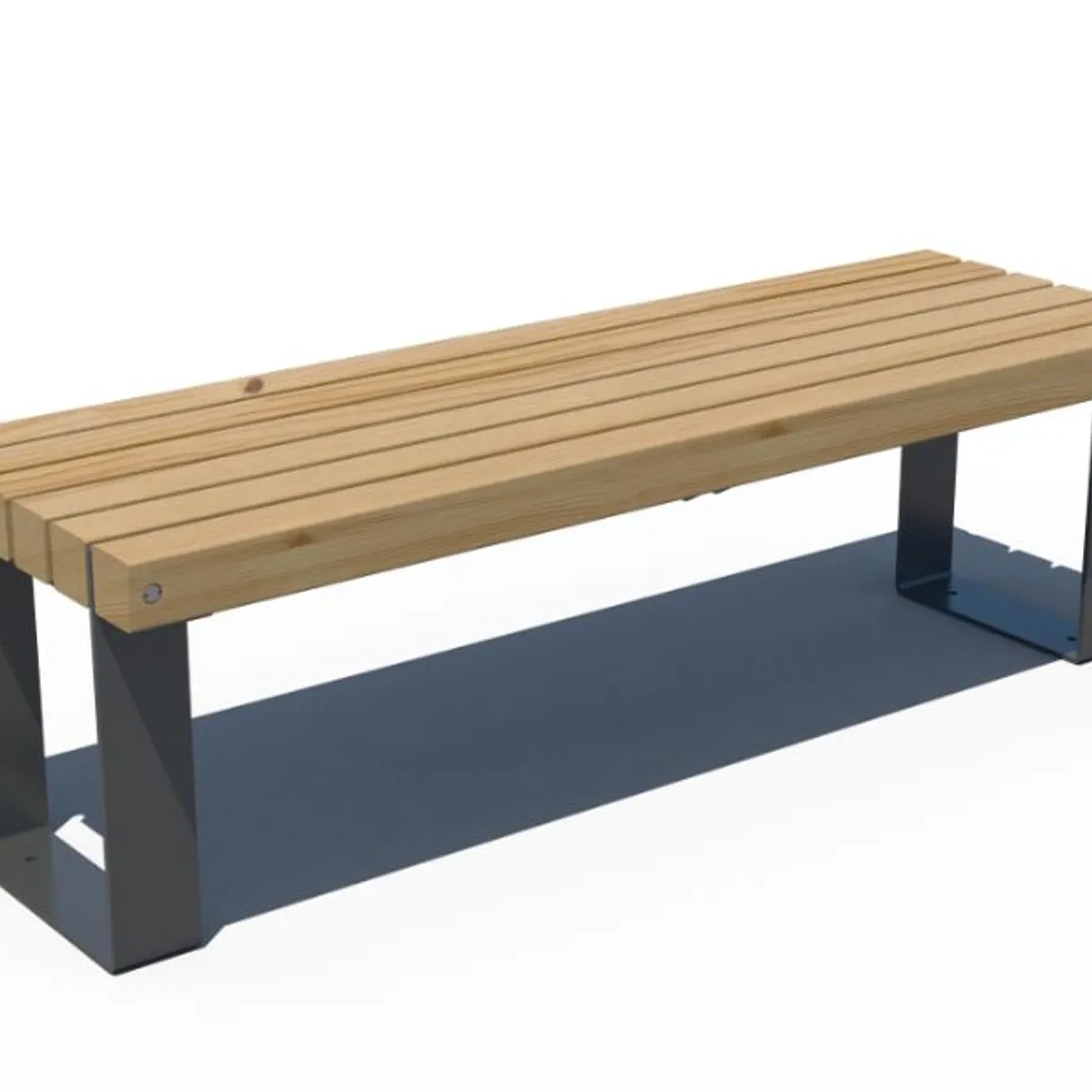 Gamme RUSTIK - la banquette bois/ acier peint