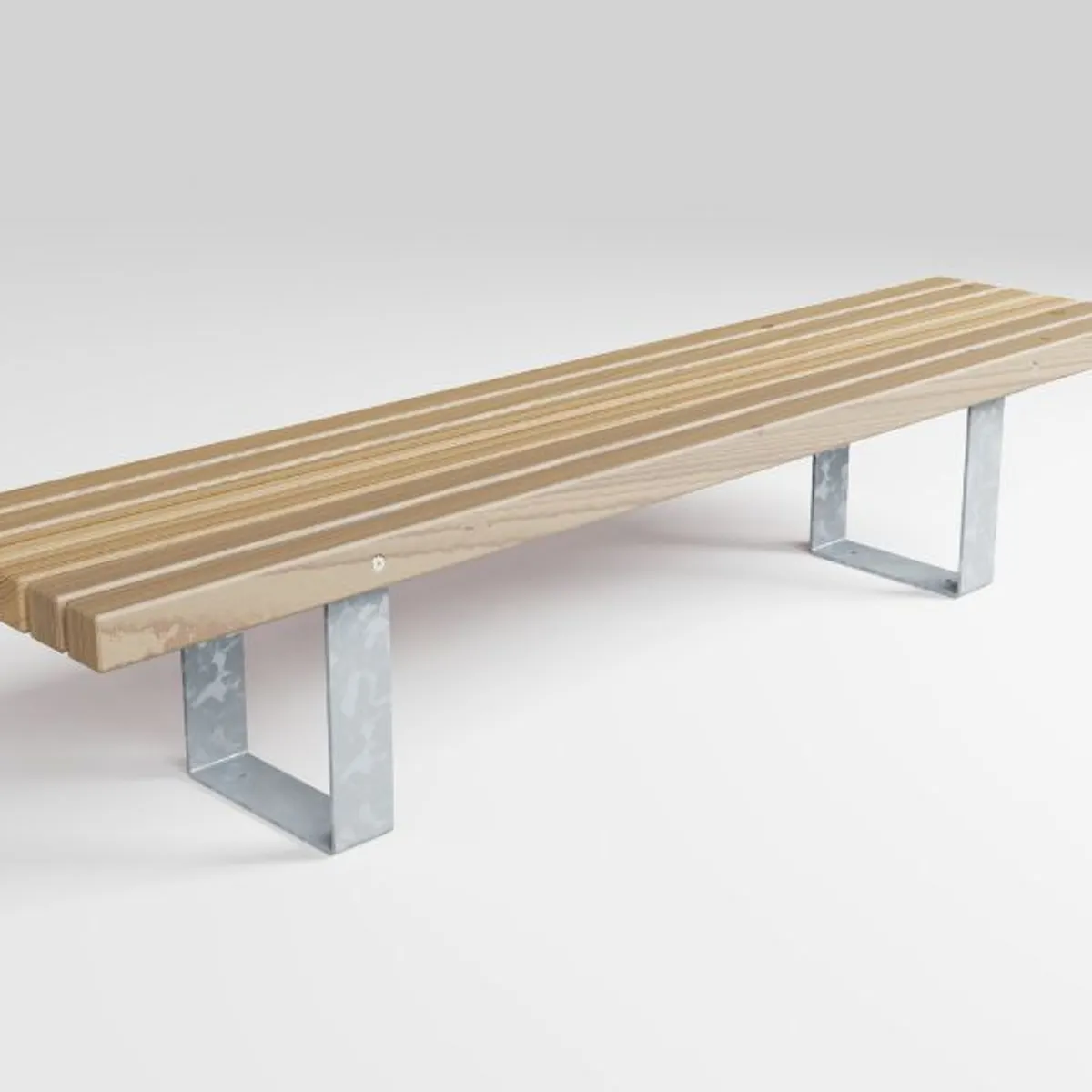 Gamme RUSTIK - la banquette bois/ galva long. 2,25m