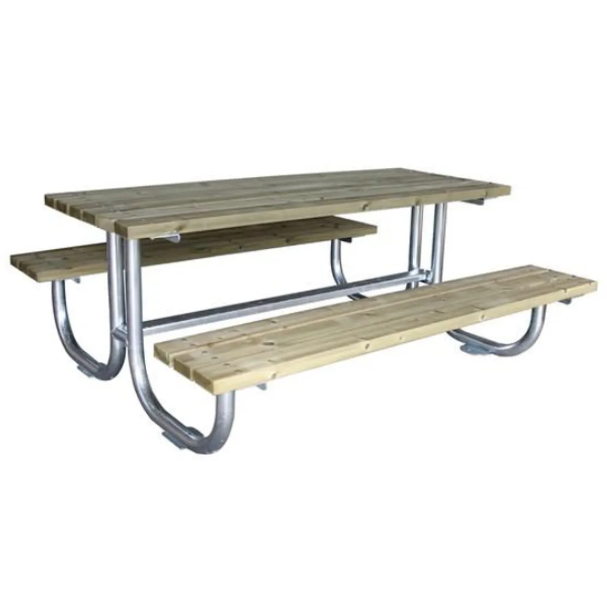 Table Pique Nique Acier FAMILLE en pin naturel