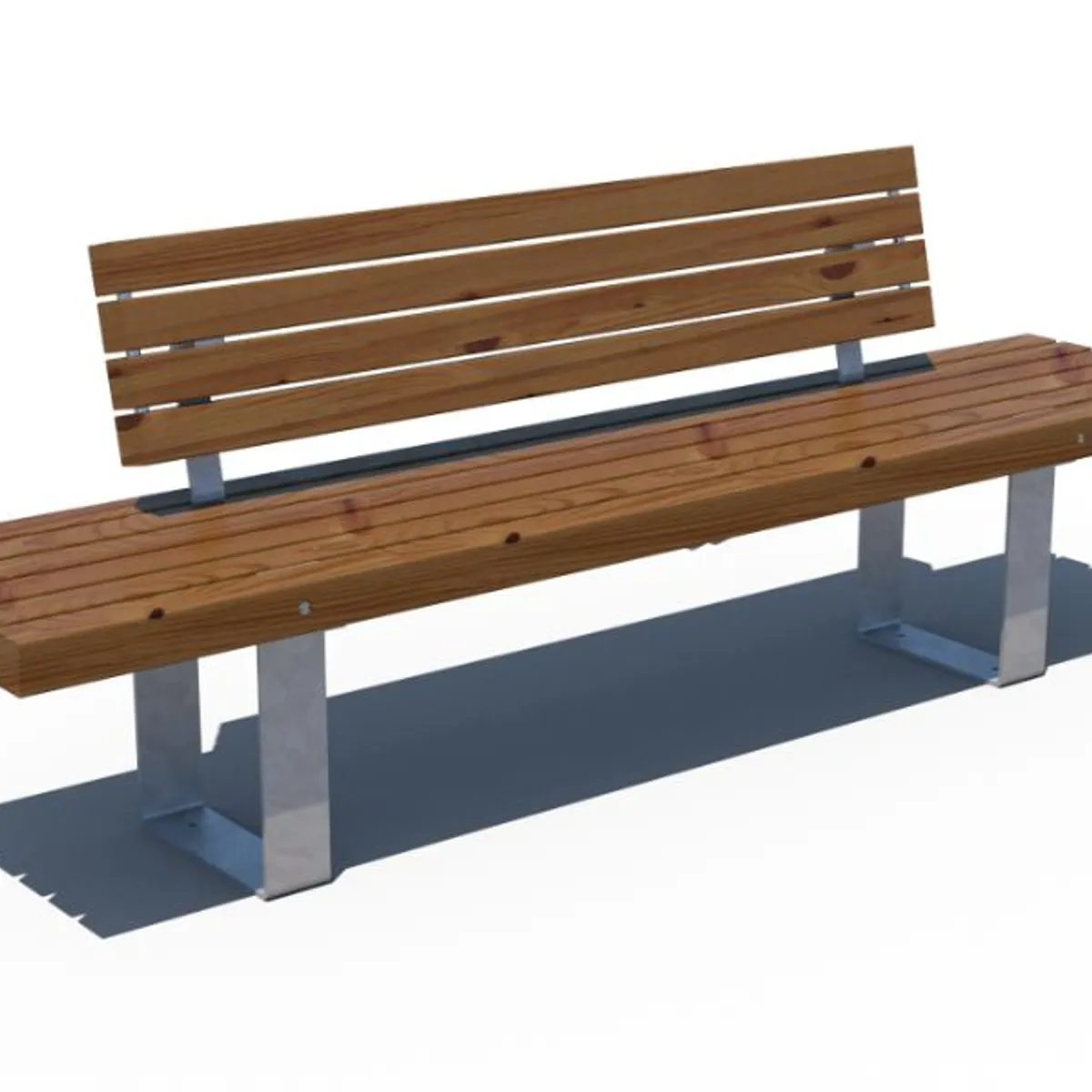 Gamme RUSTIK - Le banc  Epicéa THT/ acier galva 2,25m