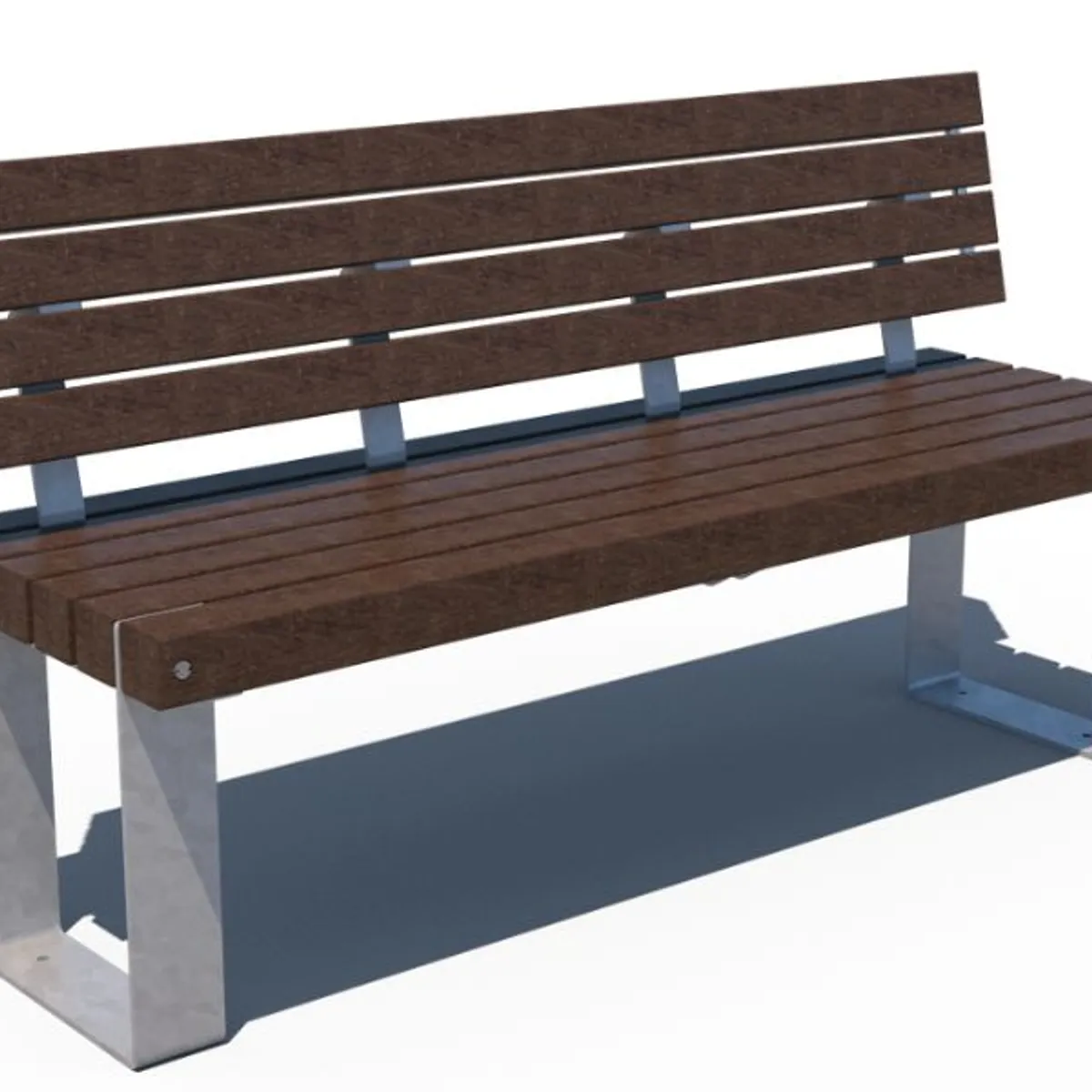 Gamme RUSTIK - Banc en plastique Recyclé /Galva