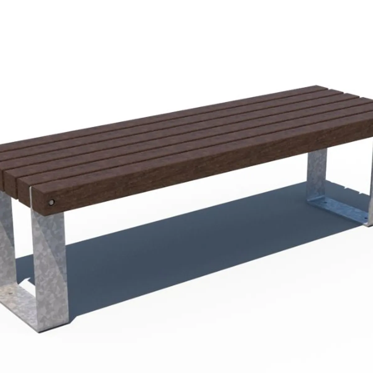 Gamme RUSTIK - Banquette en plastique recyclé/Acier galva