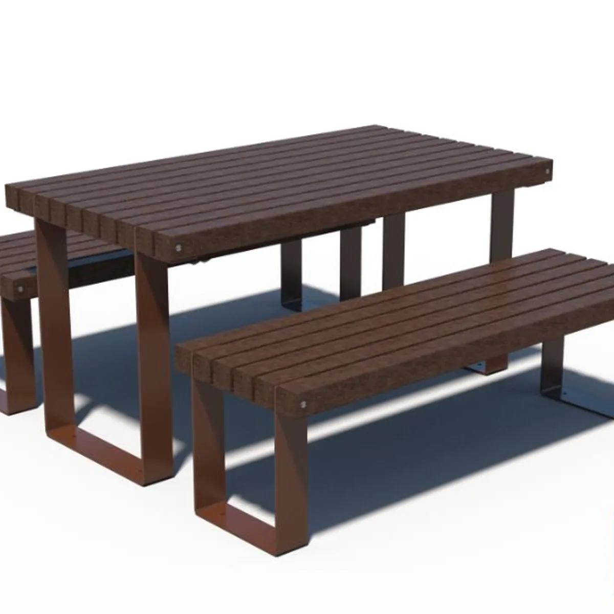 Table en plastique recyclé RUSTIK - Peint