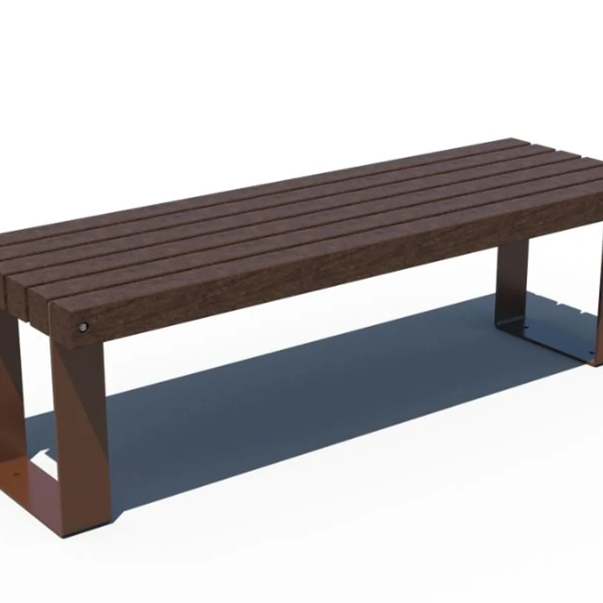 Gamme RUSTIK - Banquette plastique recyclé/Acier peint