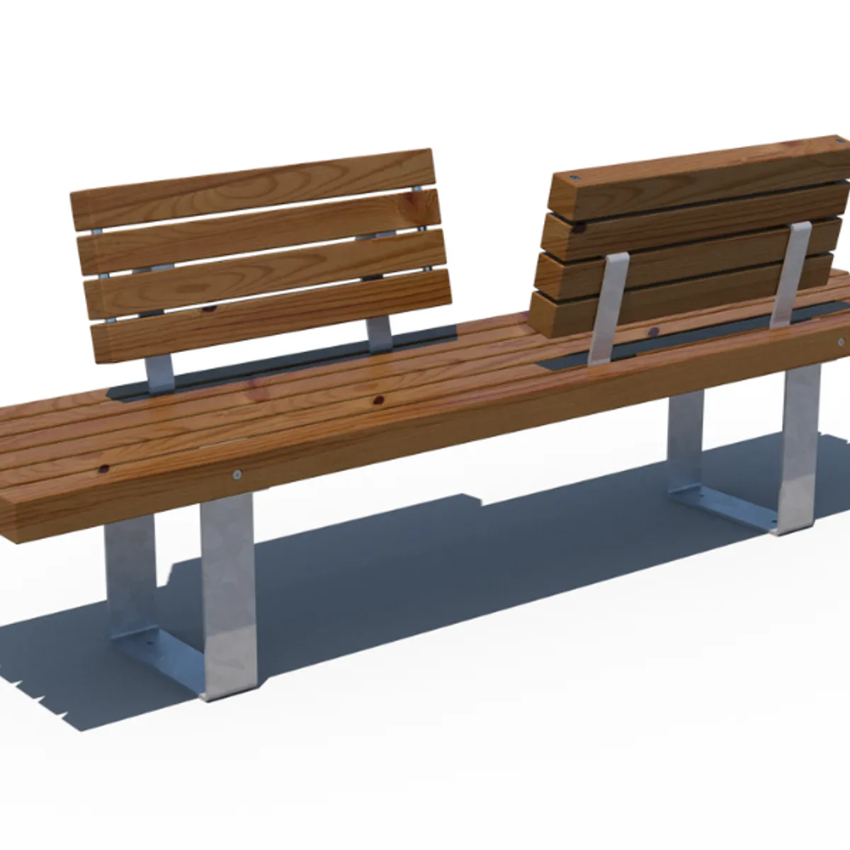 Gamme RUSTIK - Banc dos-à-dos Epicéa THT 2.25M /Galva