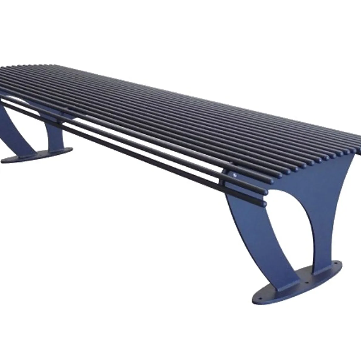 Banquette ADRIEN - acier galvanisé peint - L. 2000 mm