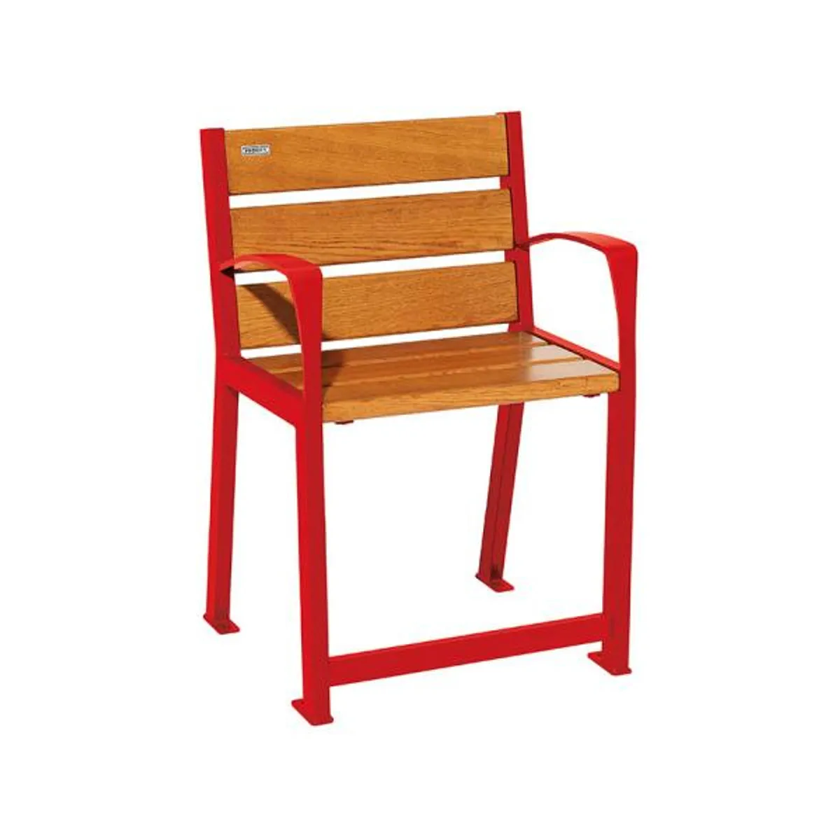 Fauteuil SILAOS avec accoudoirs - lasuré chêne clair -