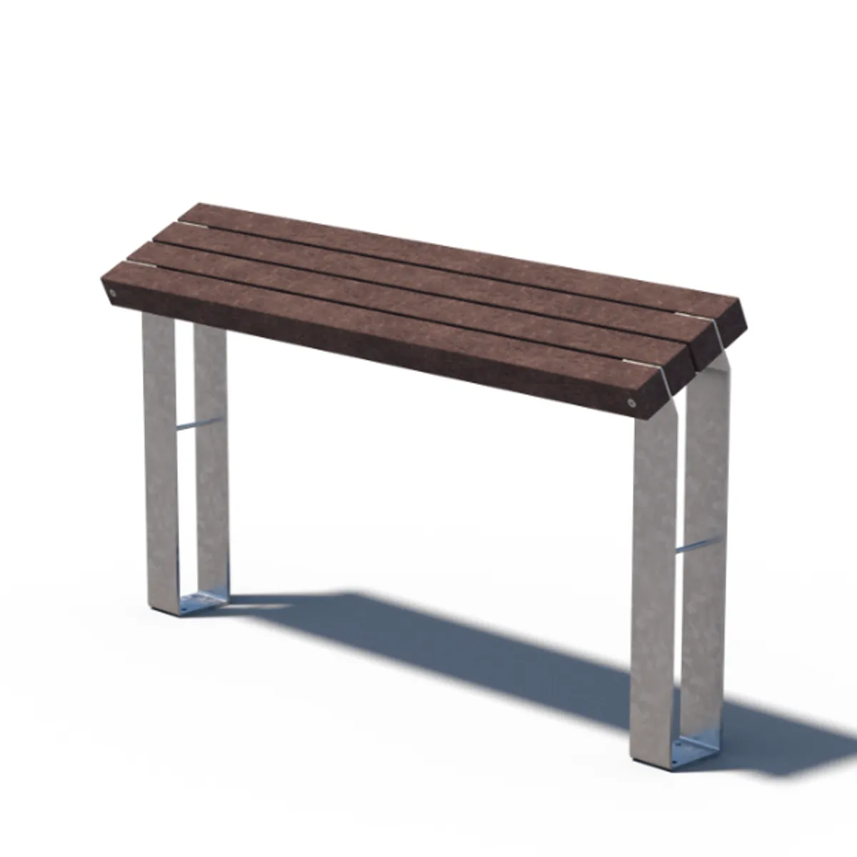 Assis-Debout RUSTIK - plastique recyclé/acier galvanisé brut