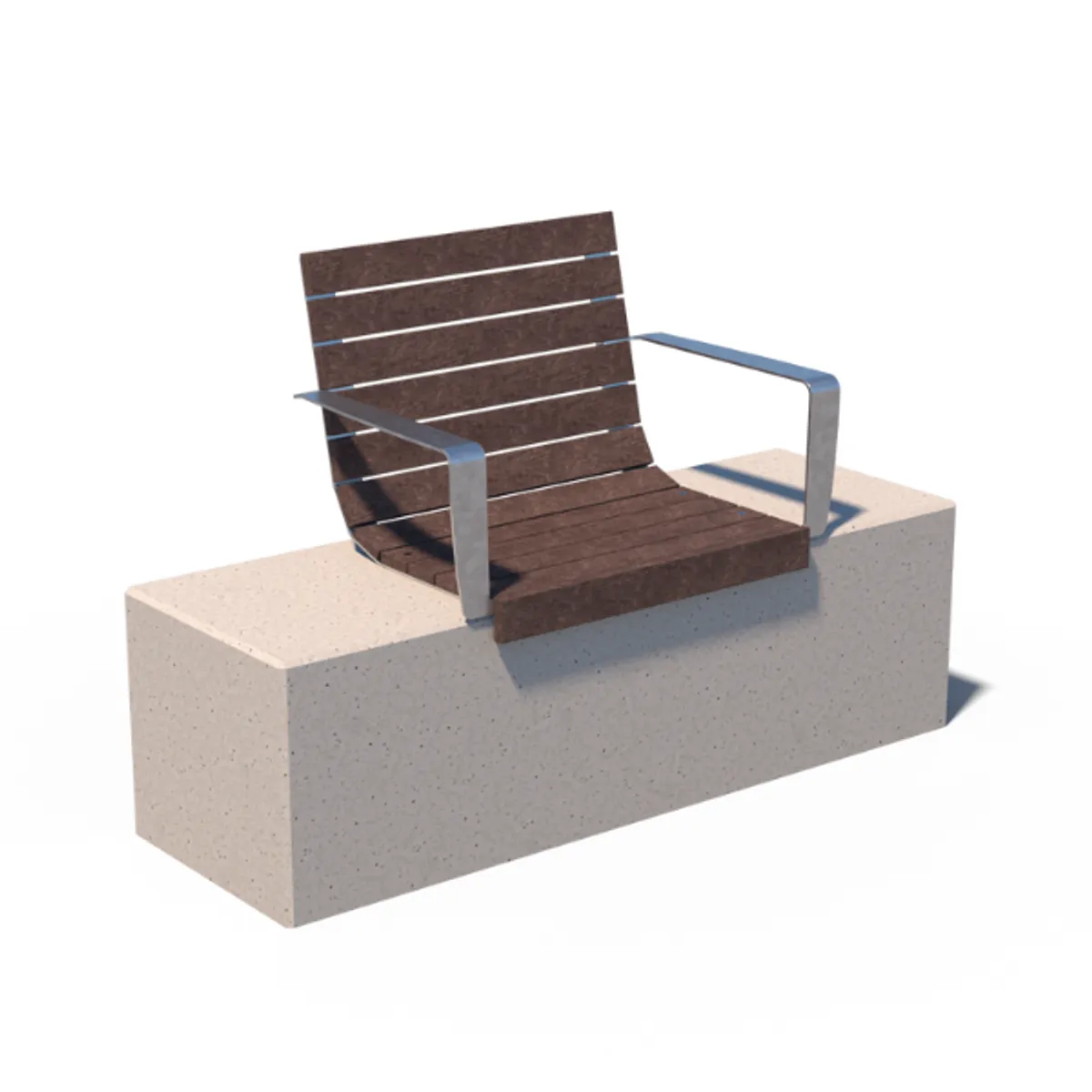 Fauteuil ANGEL pour banc béton- plastique recyclé-