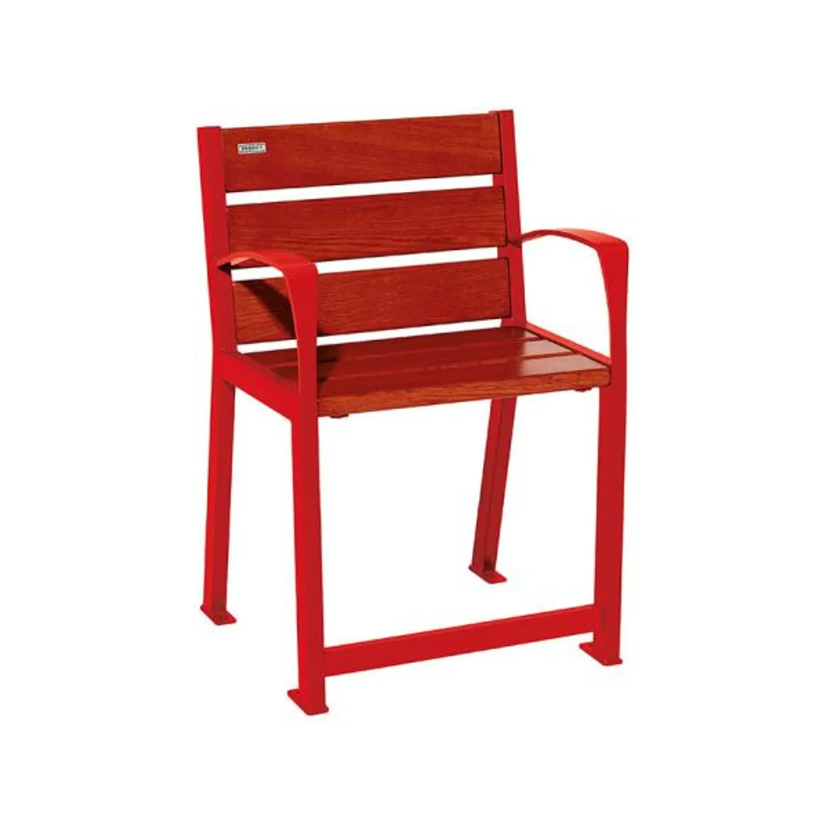 Fauteuil SILAOS avec accoudoirs - lasuré acajou -