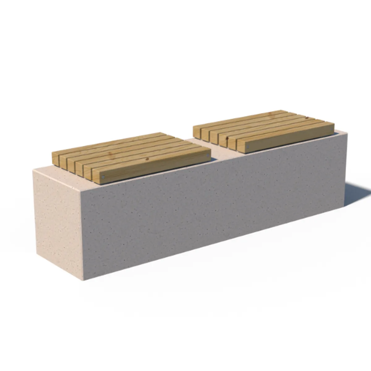 Assise Pin du Nord section carrée- pour banc béton