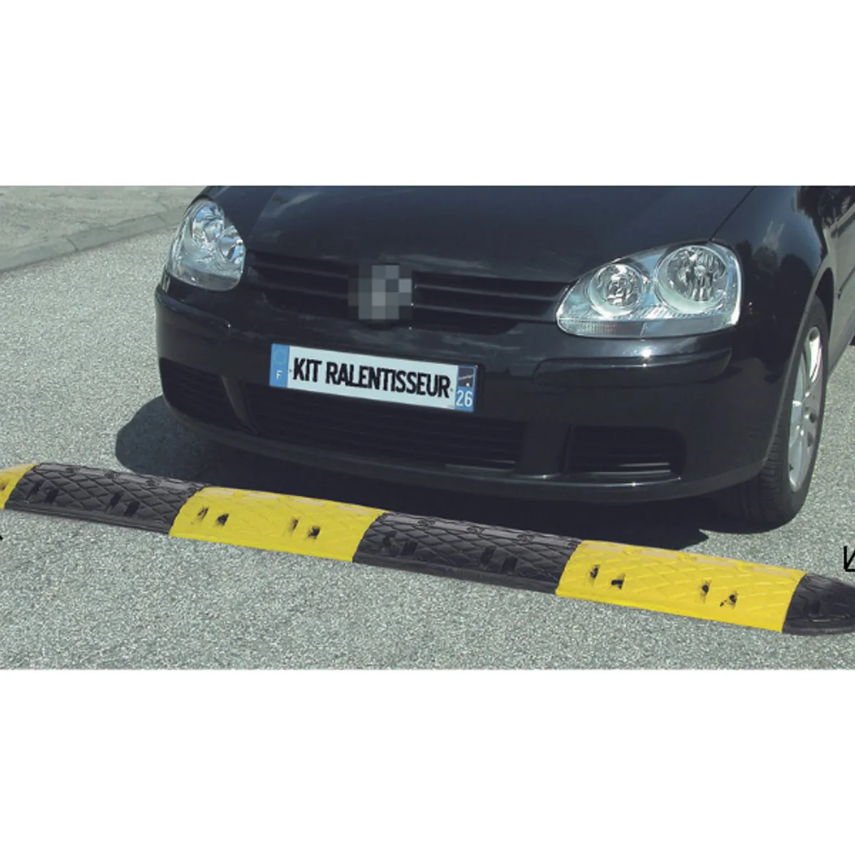 Paire demi-rond jaune et noir