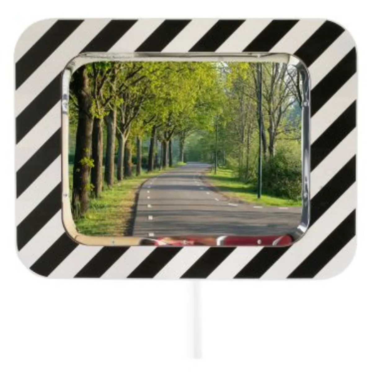 Miroir routier - cadre bois -