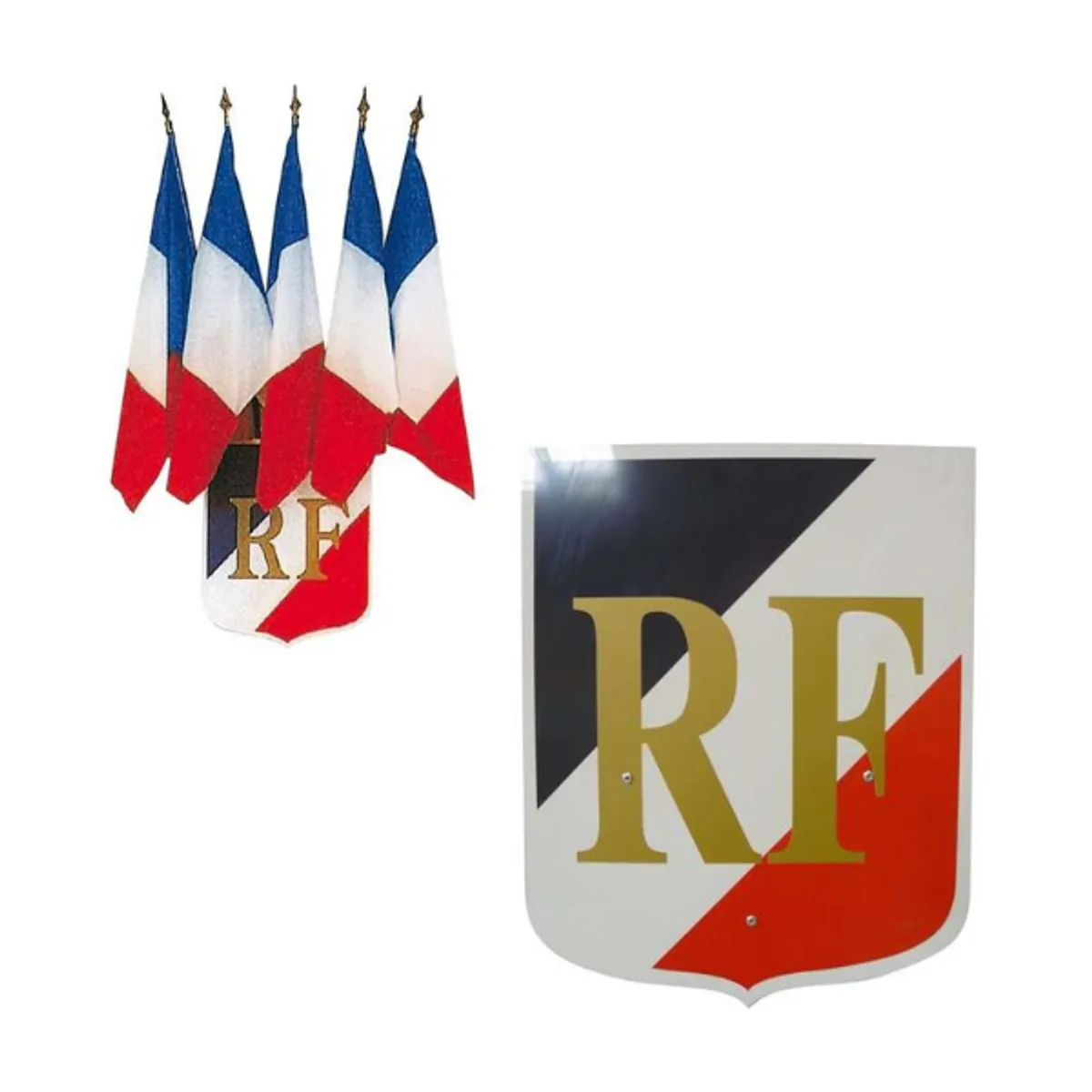 Ecussons porte drapeaux