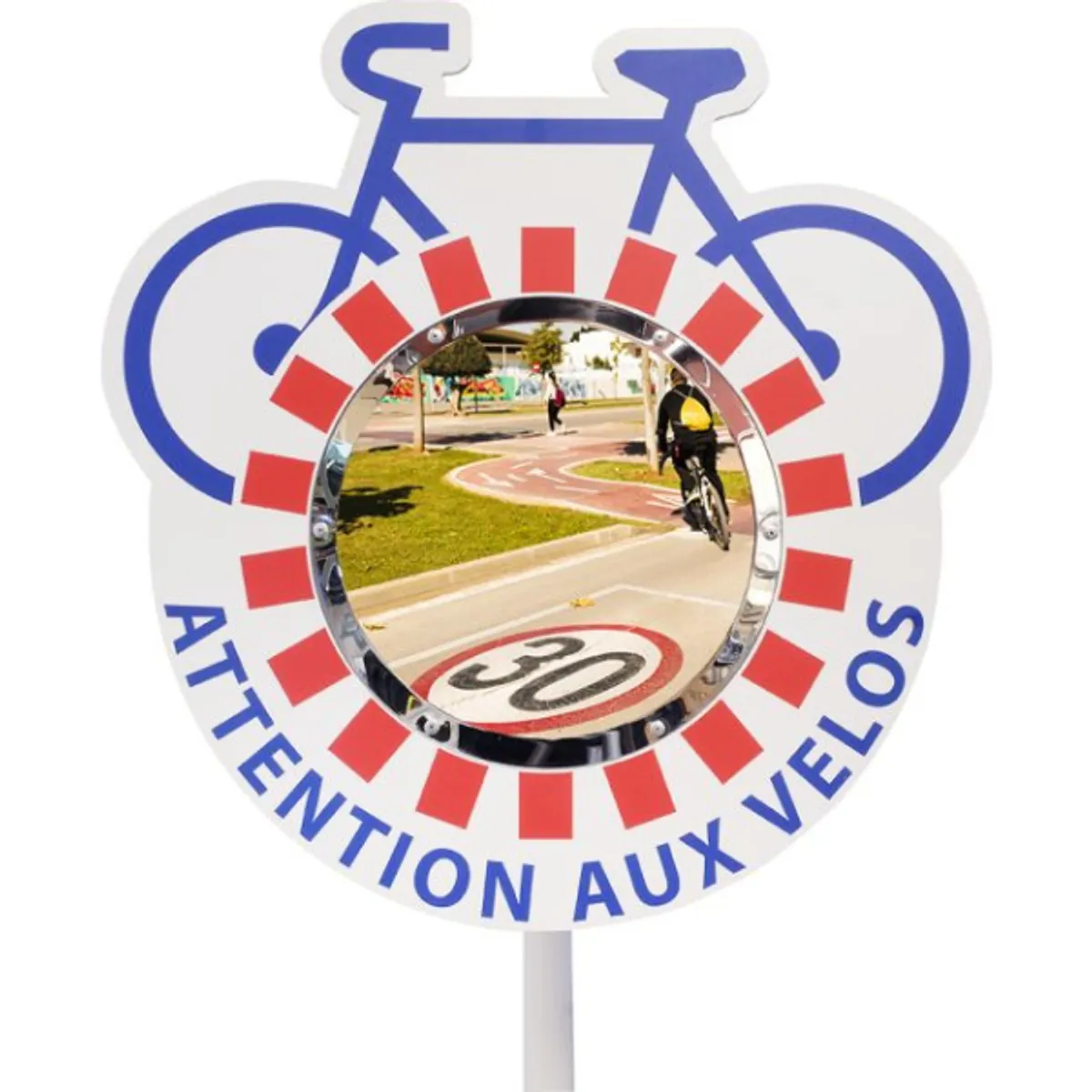 Miroir pour pistes cyclables en PVC