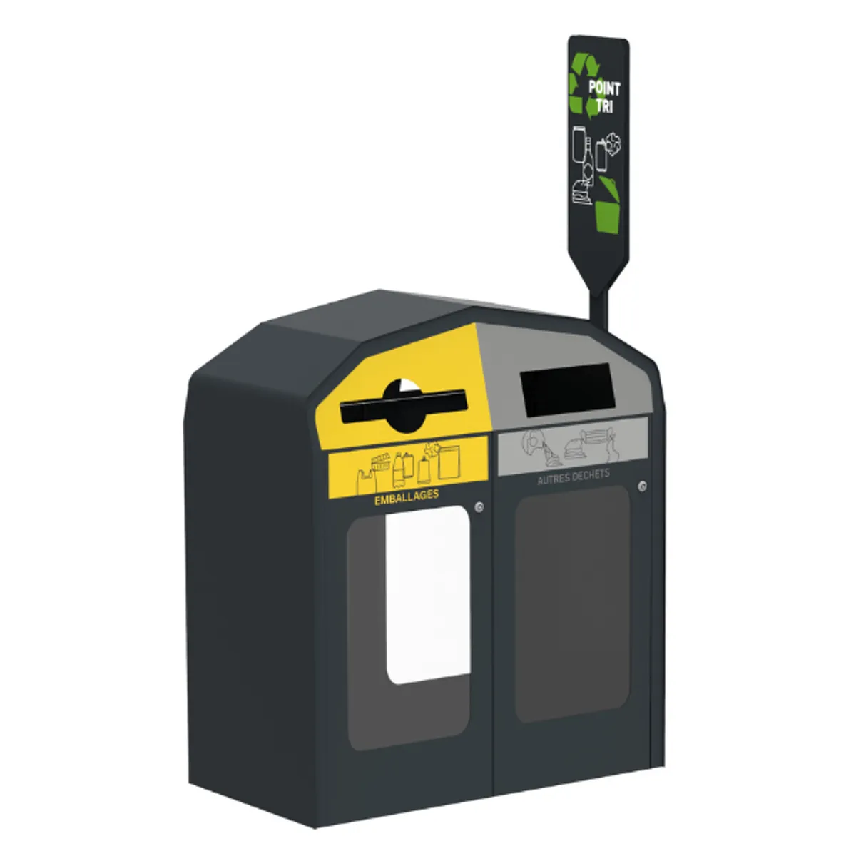 Point de Tri Urbain- Vigipirate- bi-flux