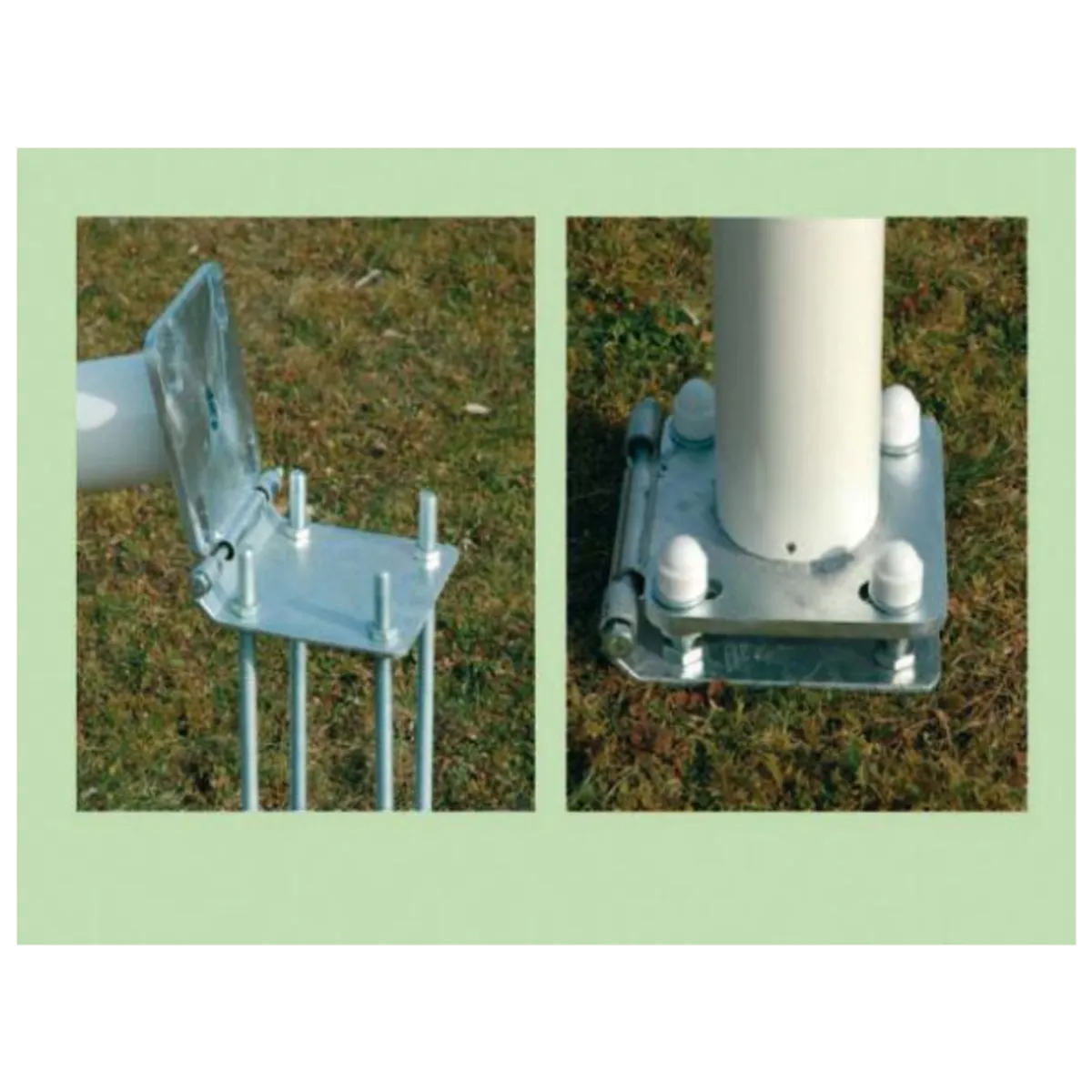 Platine basculante pour mât 7 à 10 m