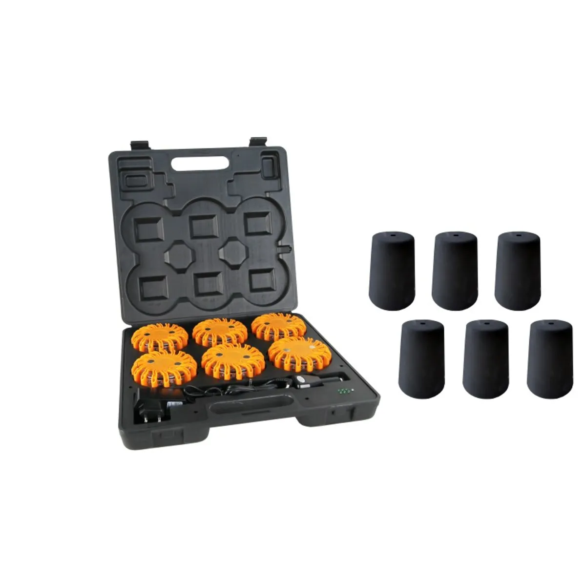 Mallette de 6 lampes avec adaptateur pour cône