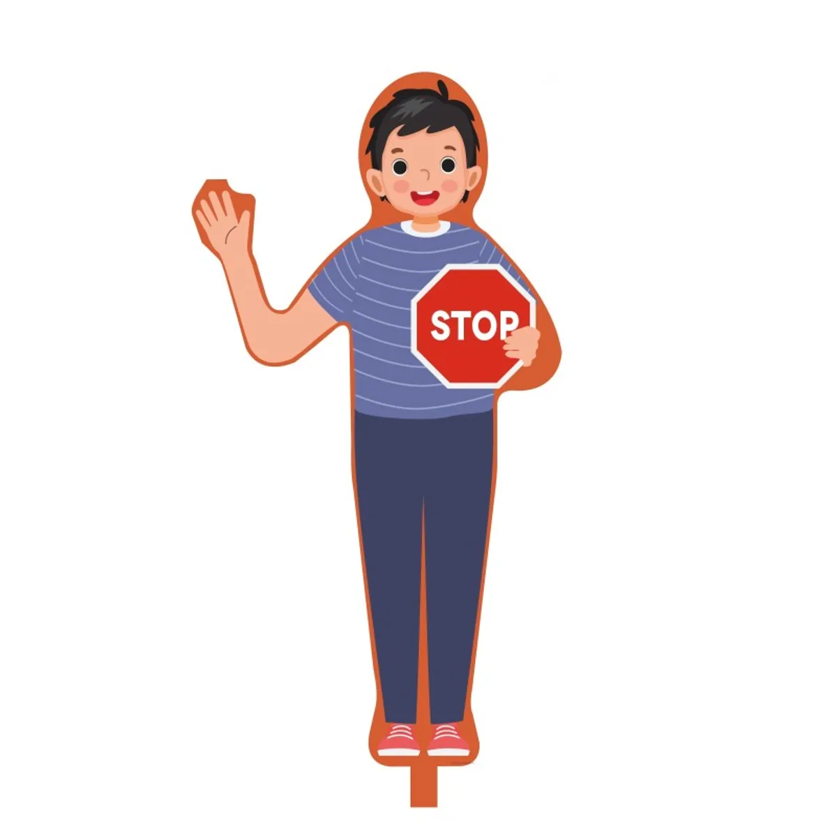 Figurine de signalisation école Léo