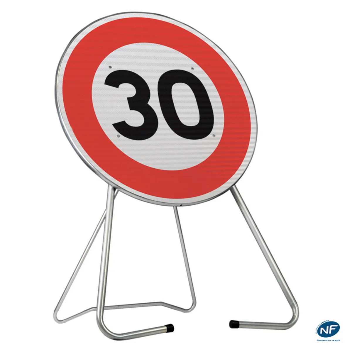 Panneau chantier B14 'limitation de vitesse' - sur pied repliable