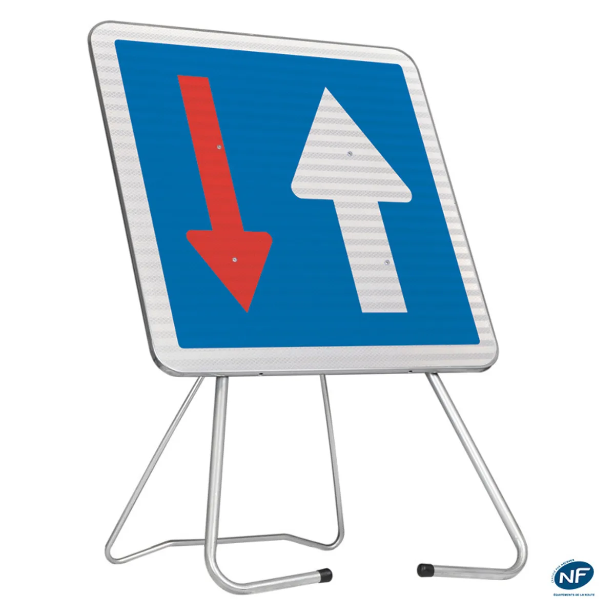 Panneau de chantier C18 - sur pied repliable - 700 mm