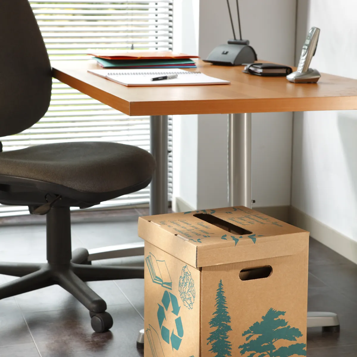 Corbeille à papier en carton - 36 Litres