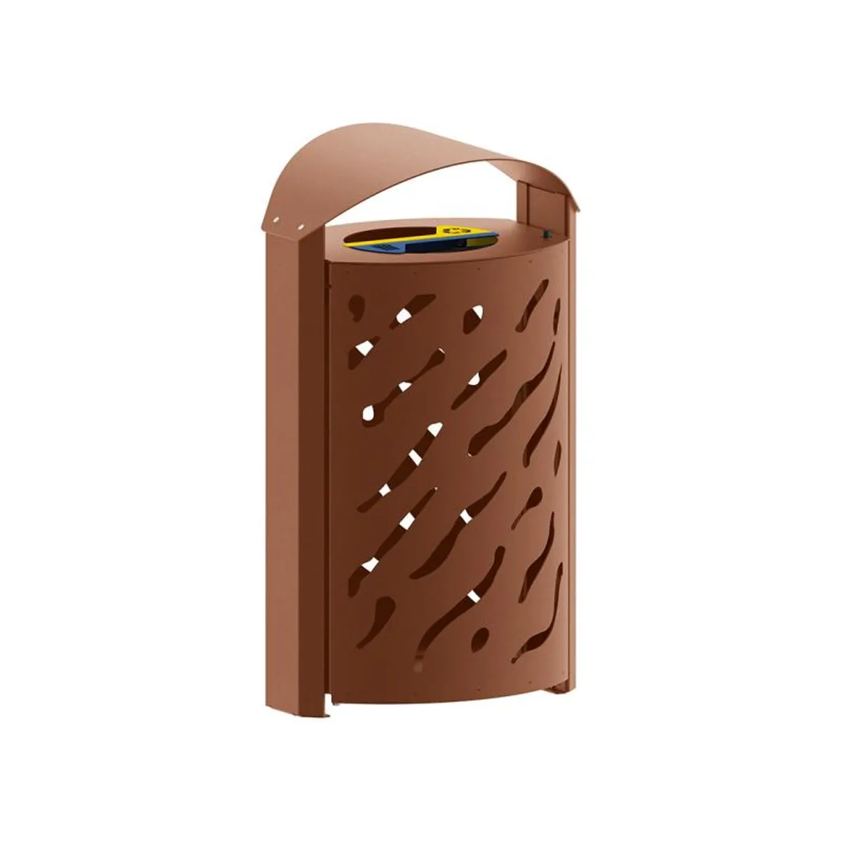 Corbeille Venise Tri sélectif 2 X 60 litres avec couvercle réhaussé