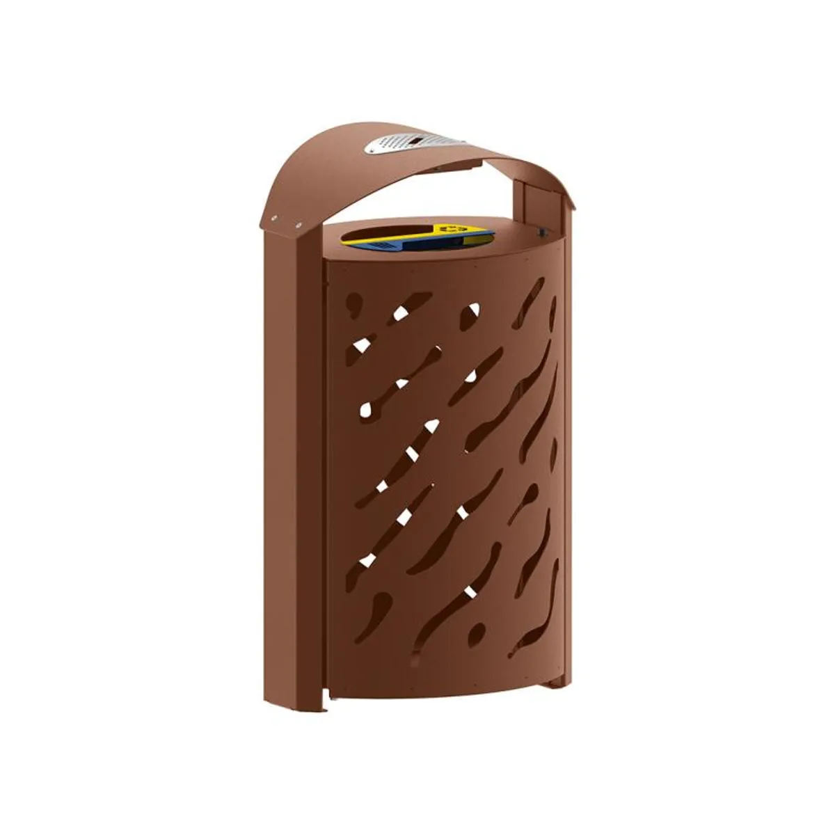 Corbeille Venise Tri sélectif 2 X 60 litres - couvercle réhaussé - cendrier