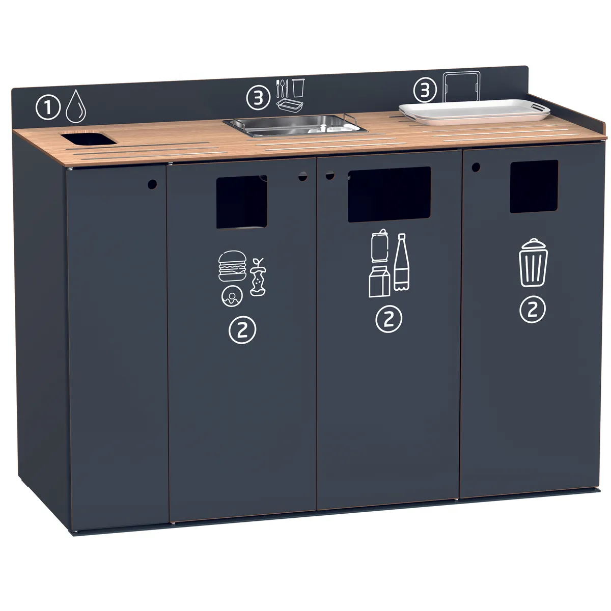 Meuble de tri pour restauration collective RESTOTRI SIGNATURE