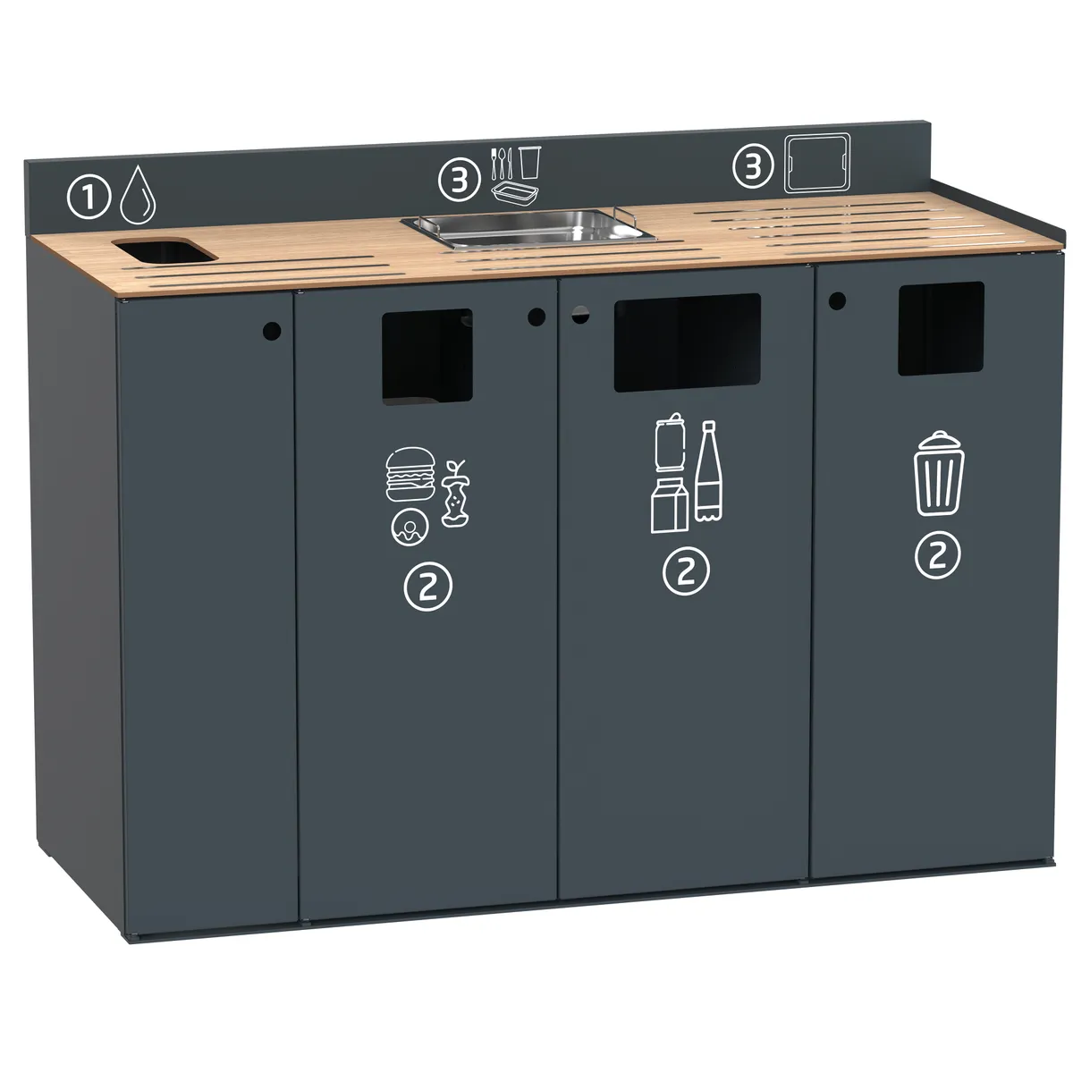 Meuble de tri pour restauration collective RESTOTRI