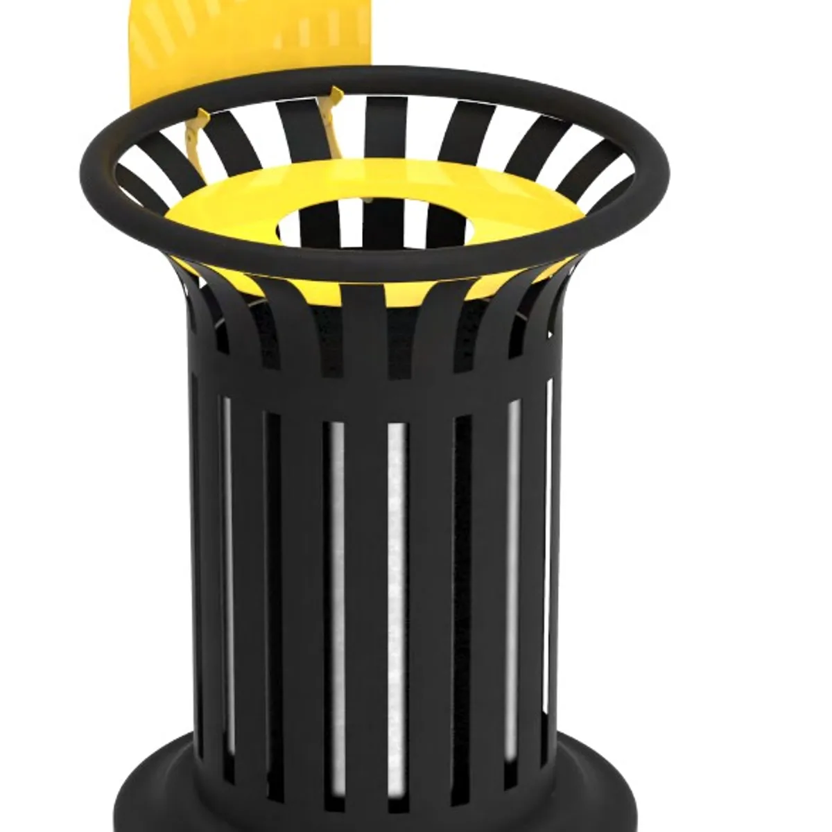 Corbeille Tulipe avec réducteur et plaque signalétique