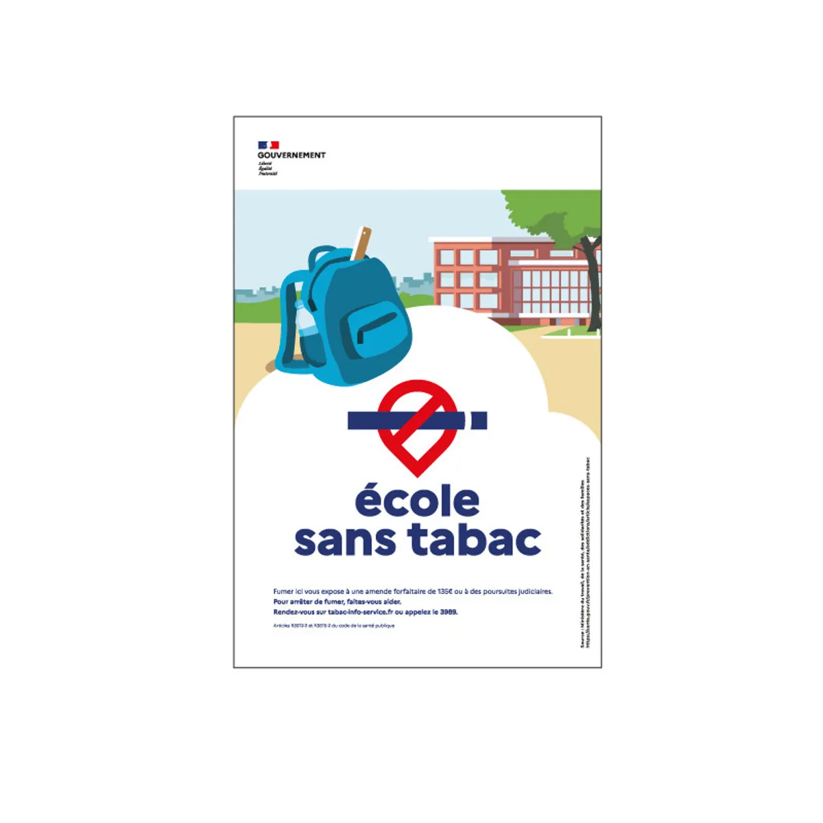Panneau Ecole sans tabac