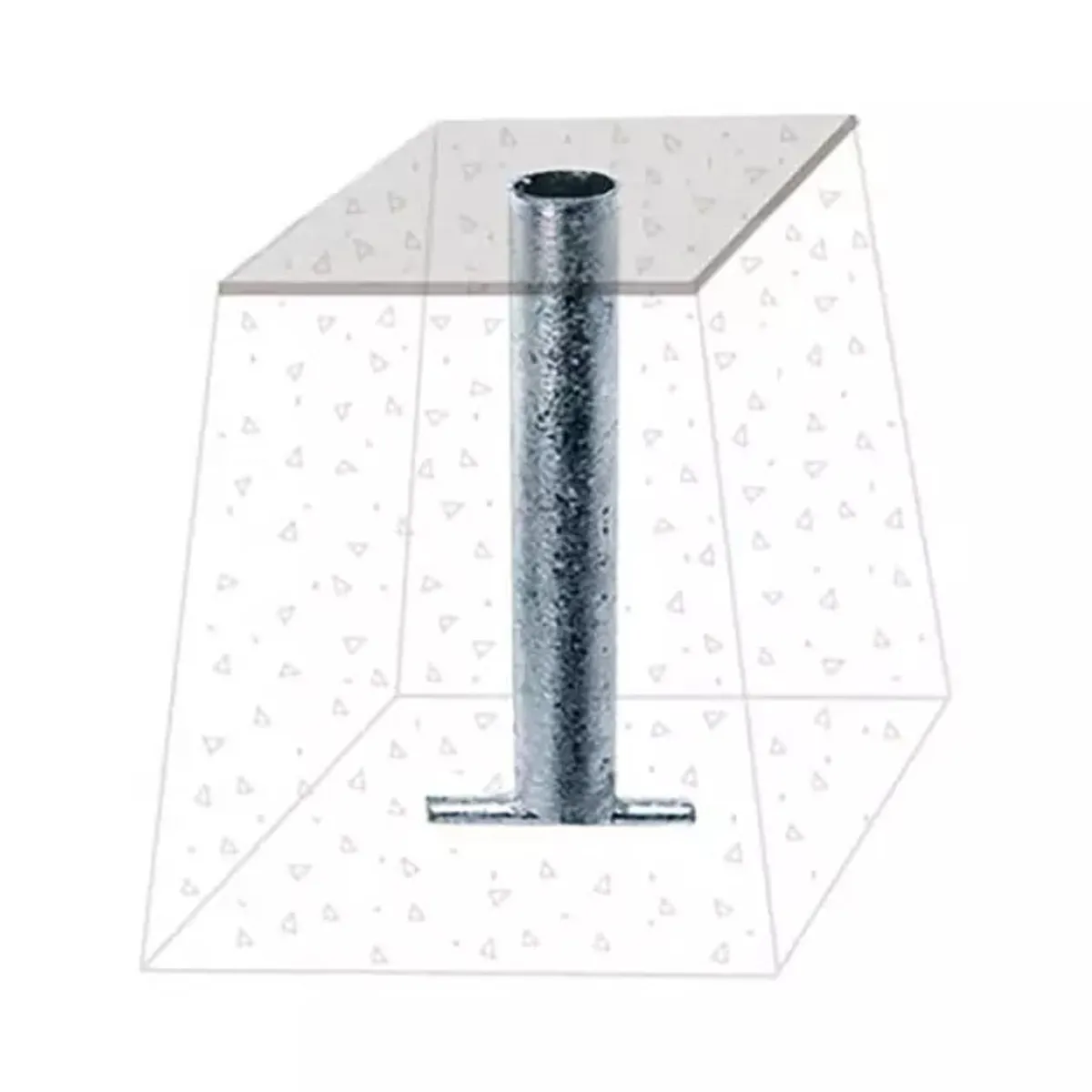 Fourreau rond pour panneaux électoraux pour tube 30x30 mm