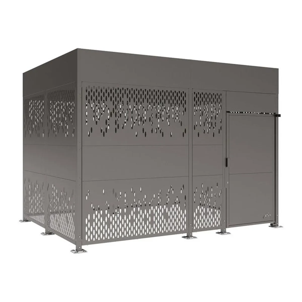 Abri vélos sécurisé Horizon - bardages en acier