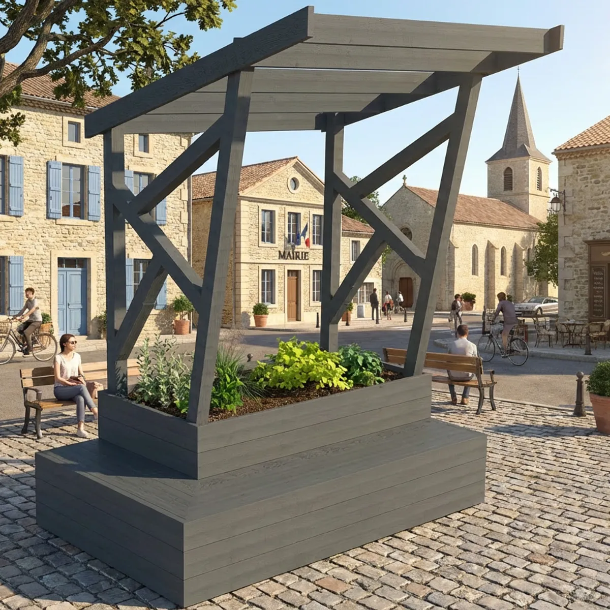 Pergola ESPACE en plastique recyclé