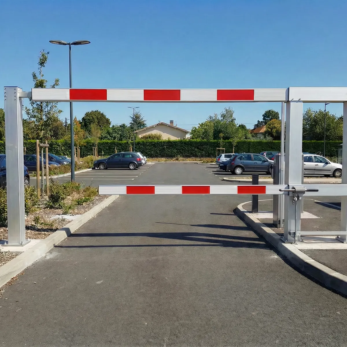 Portique manuel à double lisses coulissantes