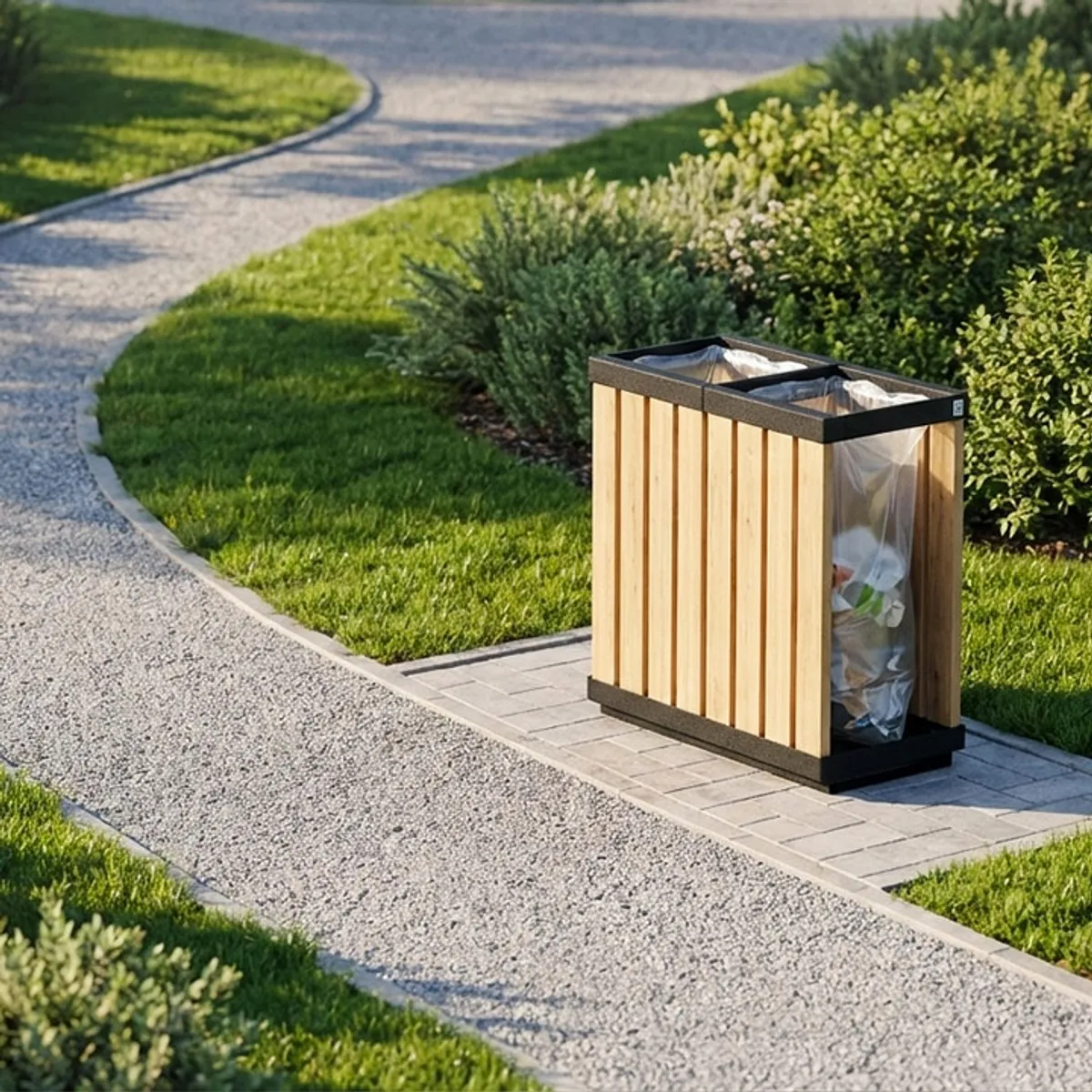 Corbeille Forézien 2 faces bi-flux - 2 x 110 Litres