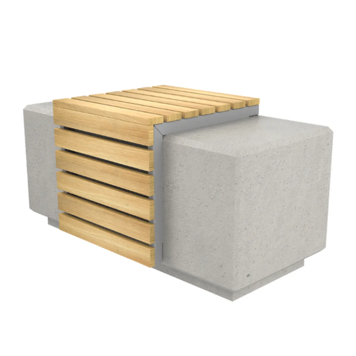 Banc 3 places en béton BACAL