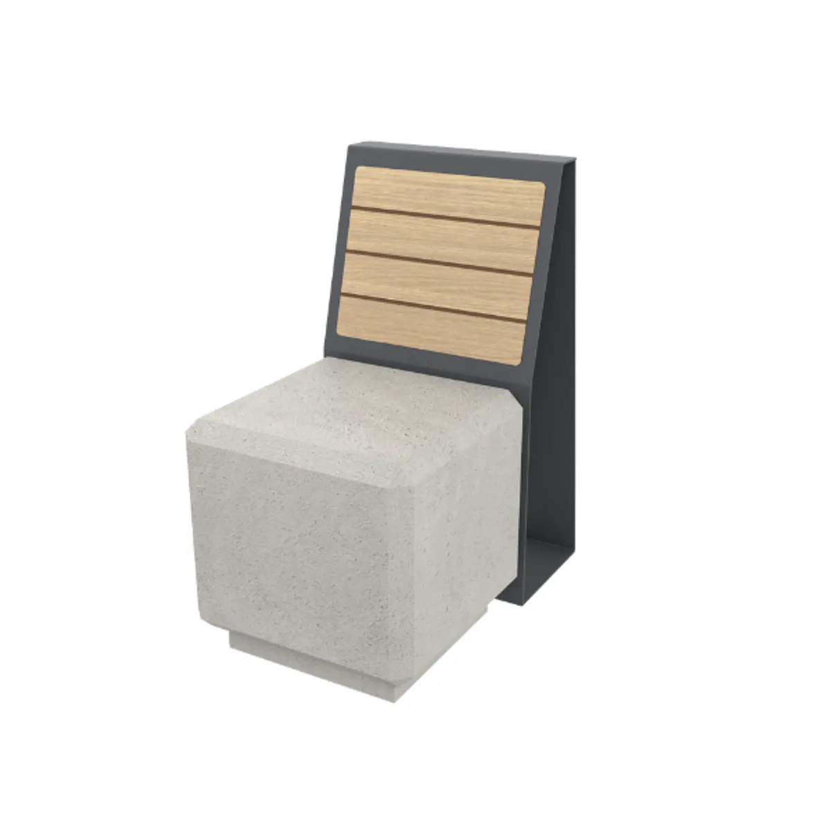 Banc béton Roura 1 place