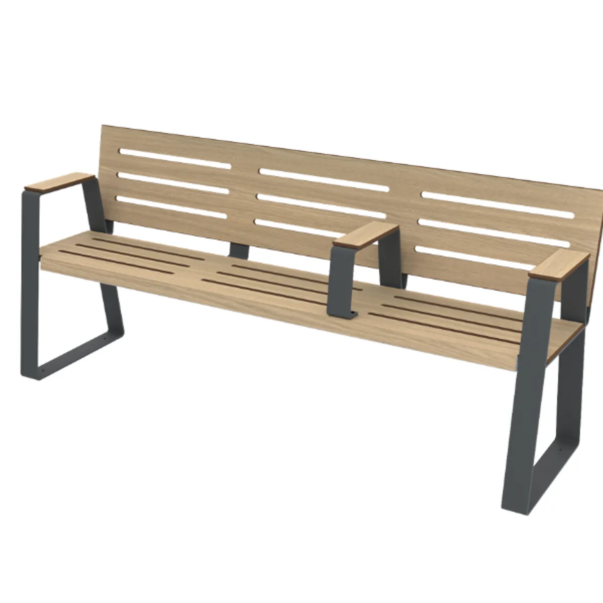 Banc sénior HAVANE acier/Hpl