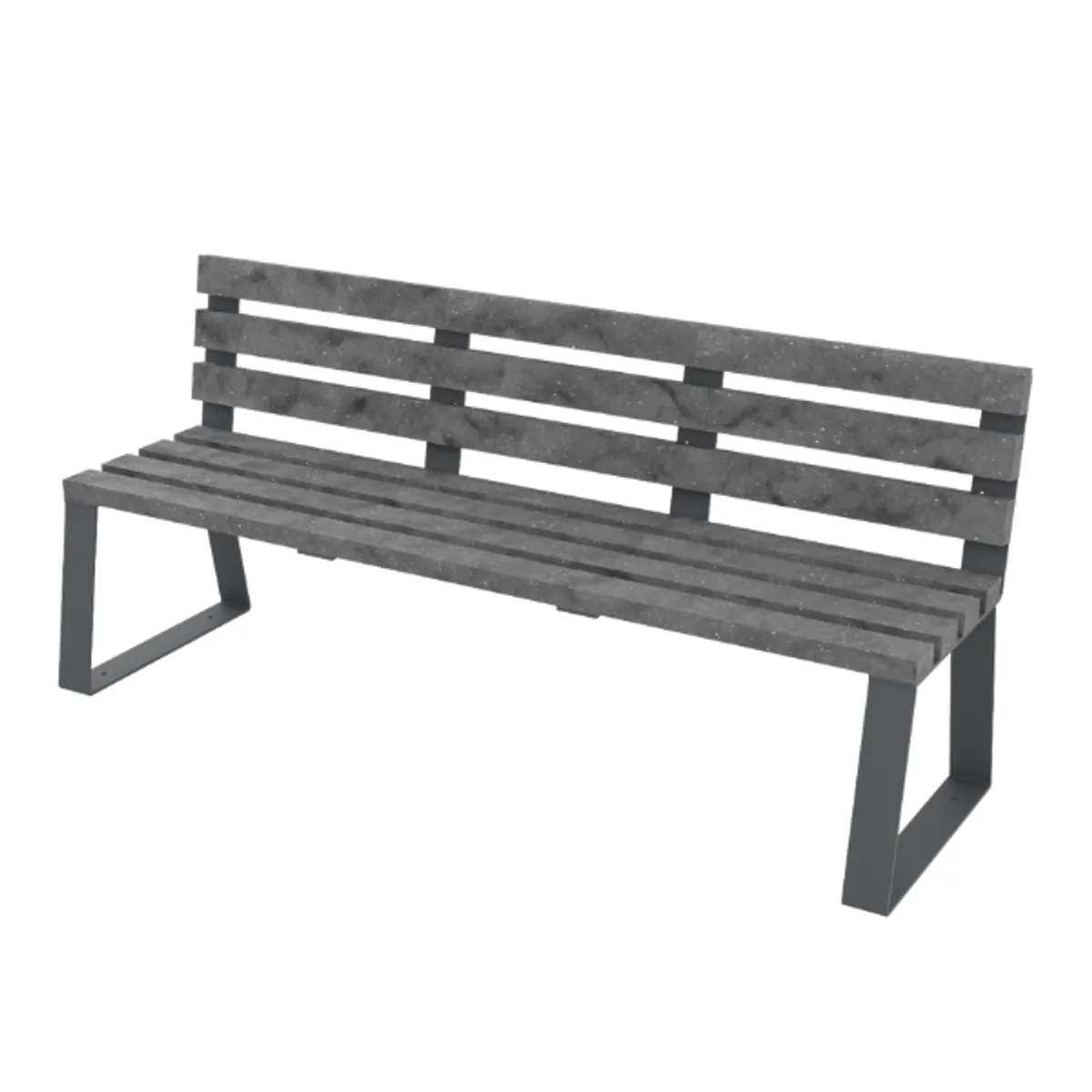 Banc HAVANE acier/plastique recyclé