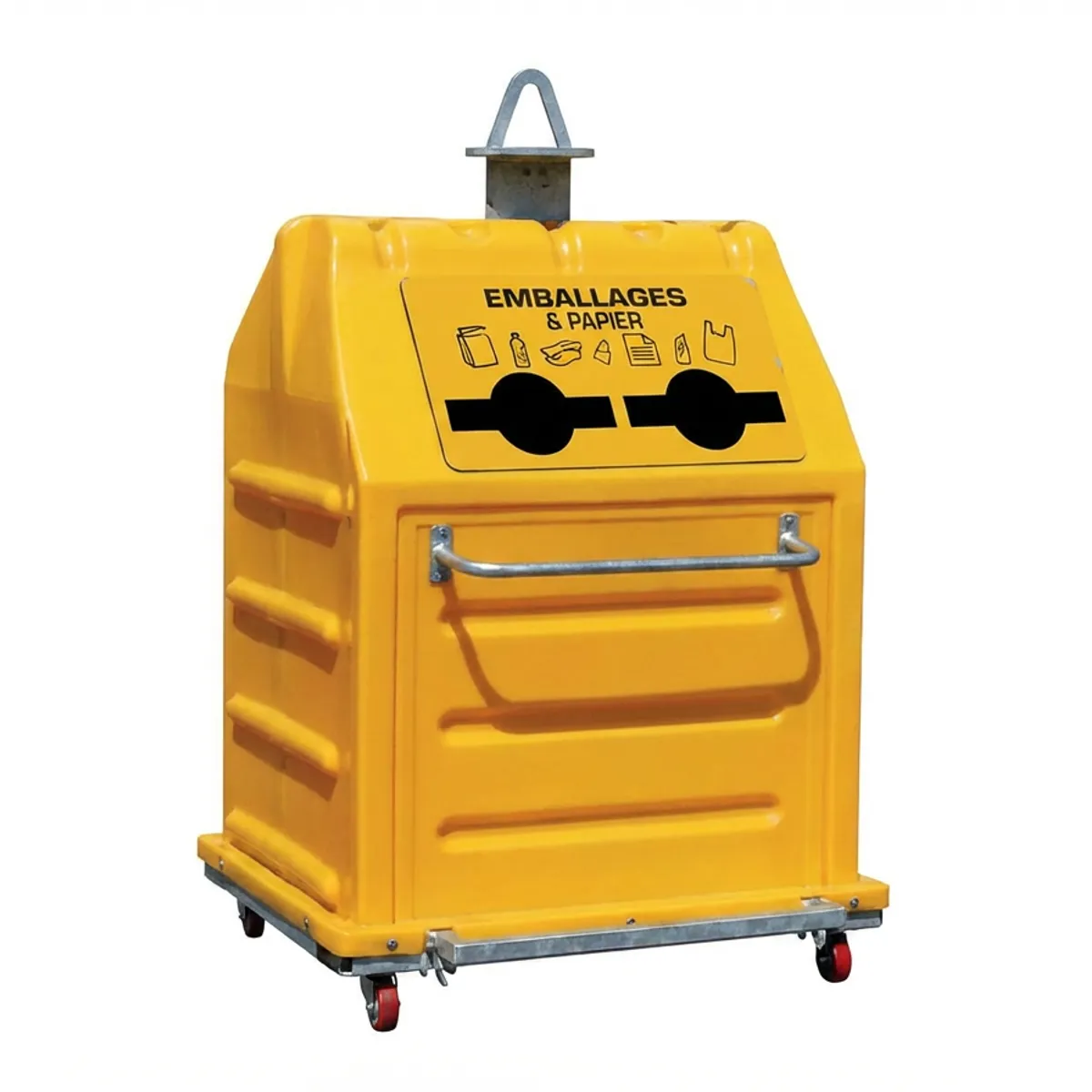 Conteneur mobile TRIBOX pour les emballages - Jaune RAL1003