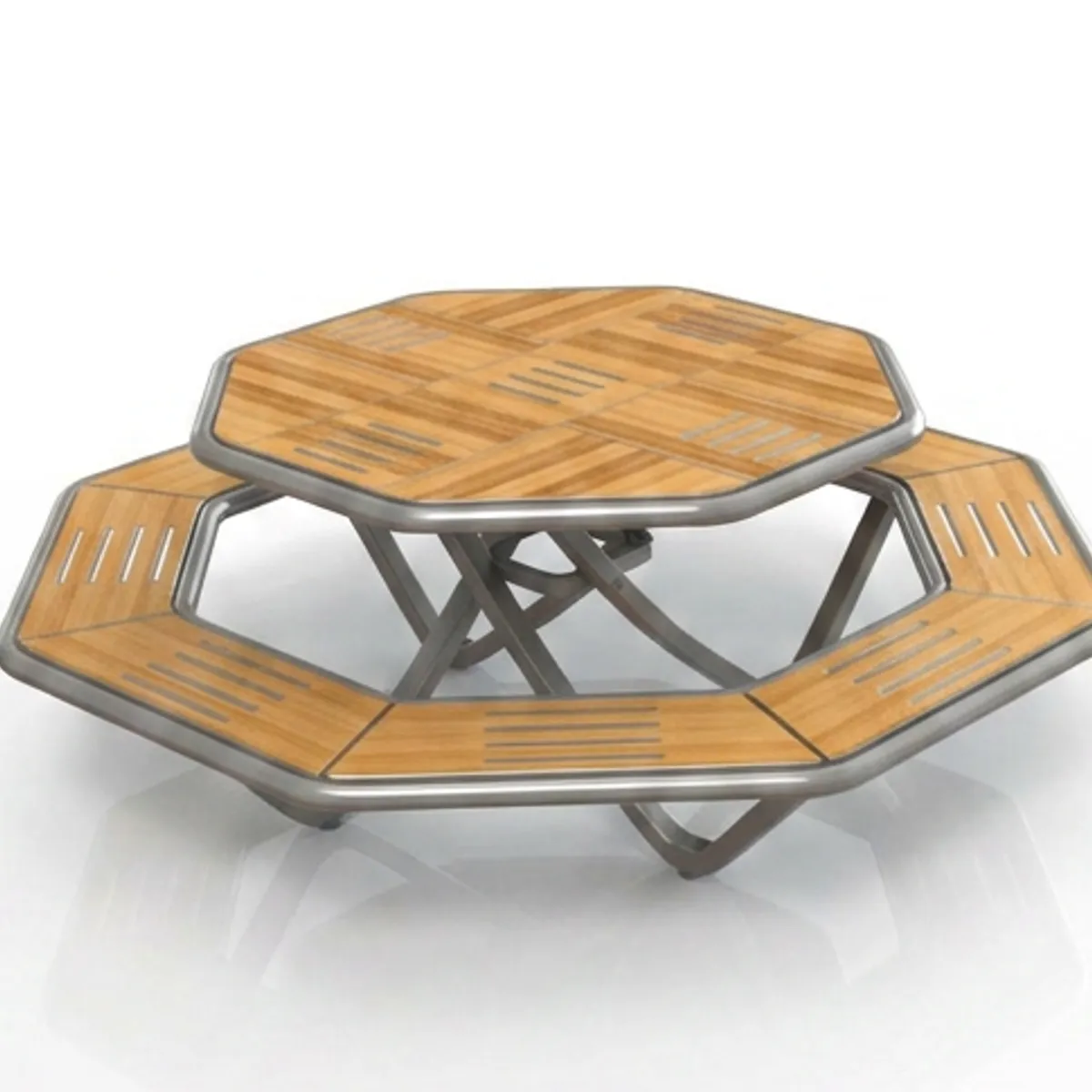Table pique-nique Octogonale Bois Compact