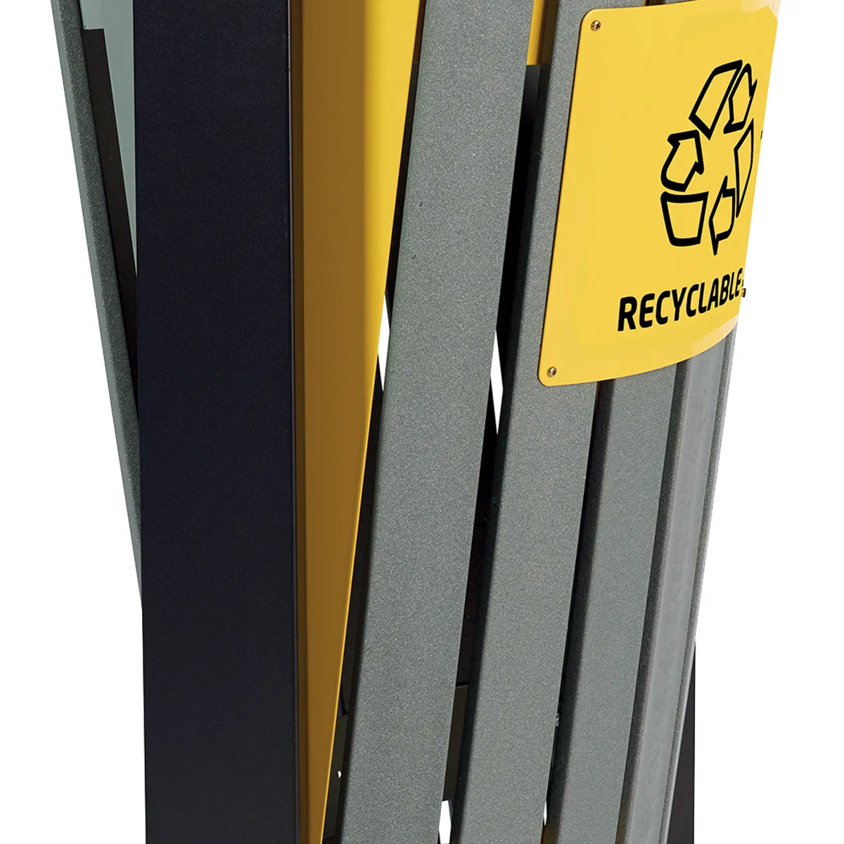 ARKEA BRIK Corbeille sur pied 2 x 60L Gris / Jaune