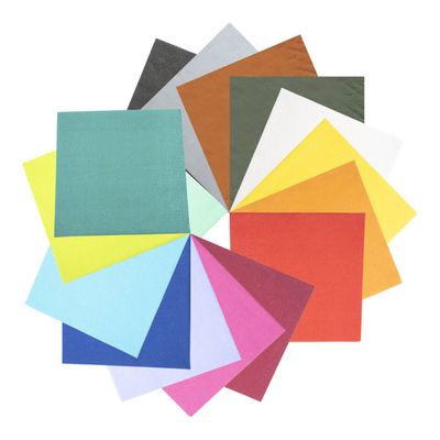 Serviettes unies - 3 plis - 33 x 33 cm